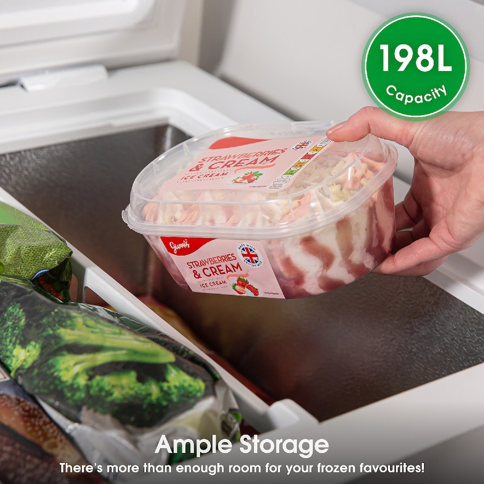 image 1 of Abode A198CF0E1W Chest Freezer 198L White Suitable for Garages & Outbuildings