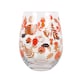 image 1 of Something Different Autumn Leaves And Pumpkins Stemless Wine Glass - Orange/Red - One Size