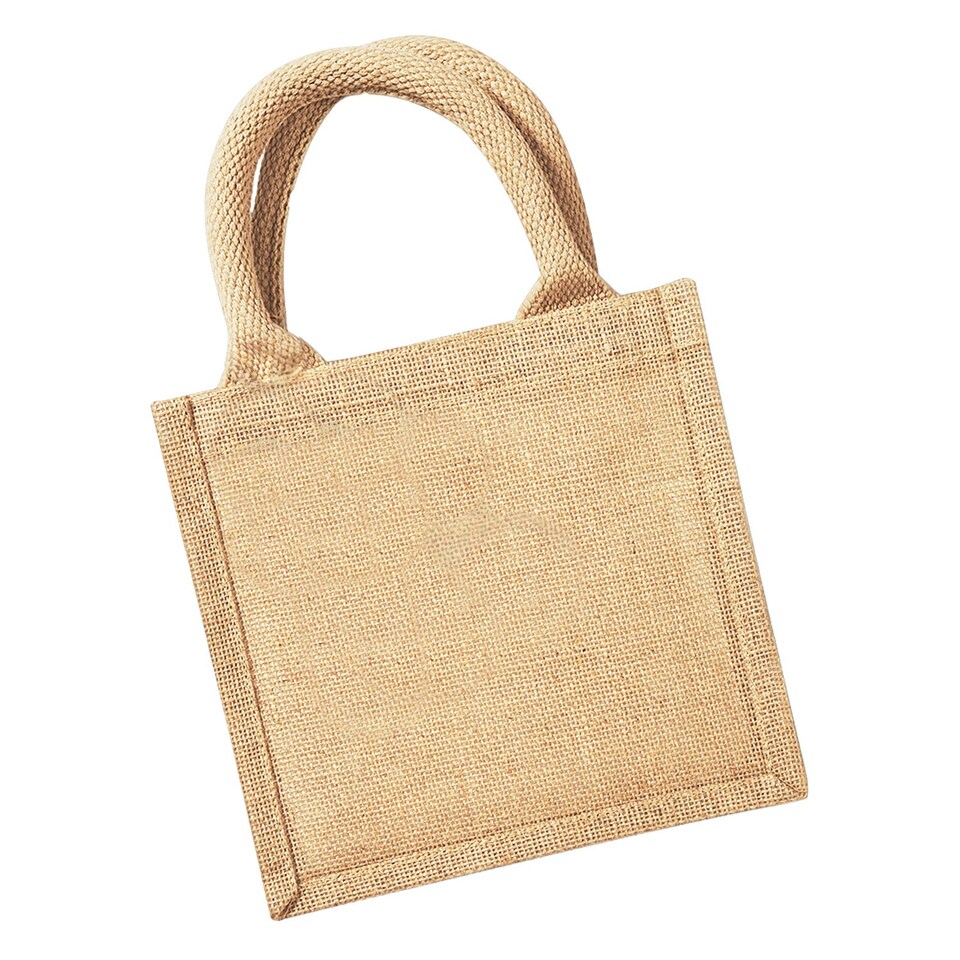 image 1 of Westford Mill Petite Jute Gift Bag - Natural - One Size Cream