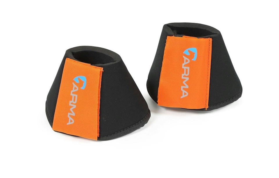 image 1 of Shires Arma Neoprene Over Reach Boots | Orange | Full