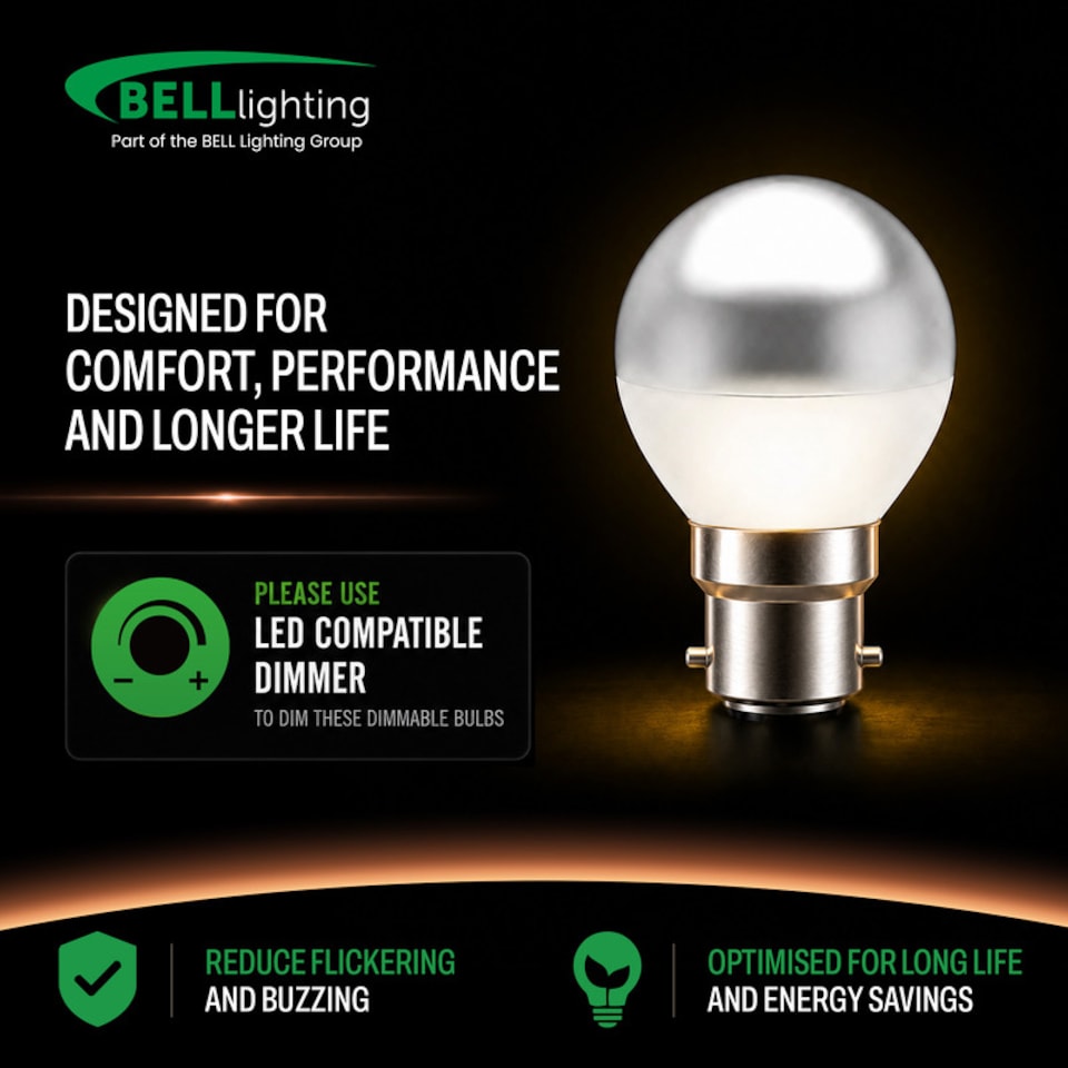 image 1 of BELL Lighting B22 Dimmable SMD Golf Ball Natural White 4000K 4.7W Light Bulb