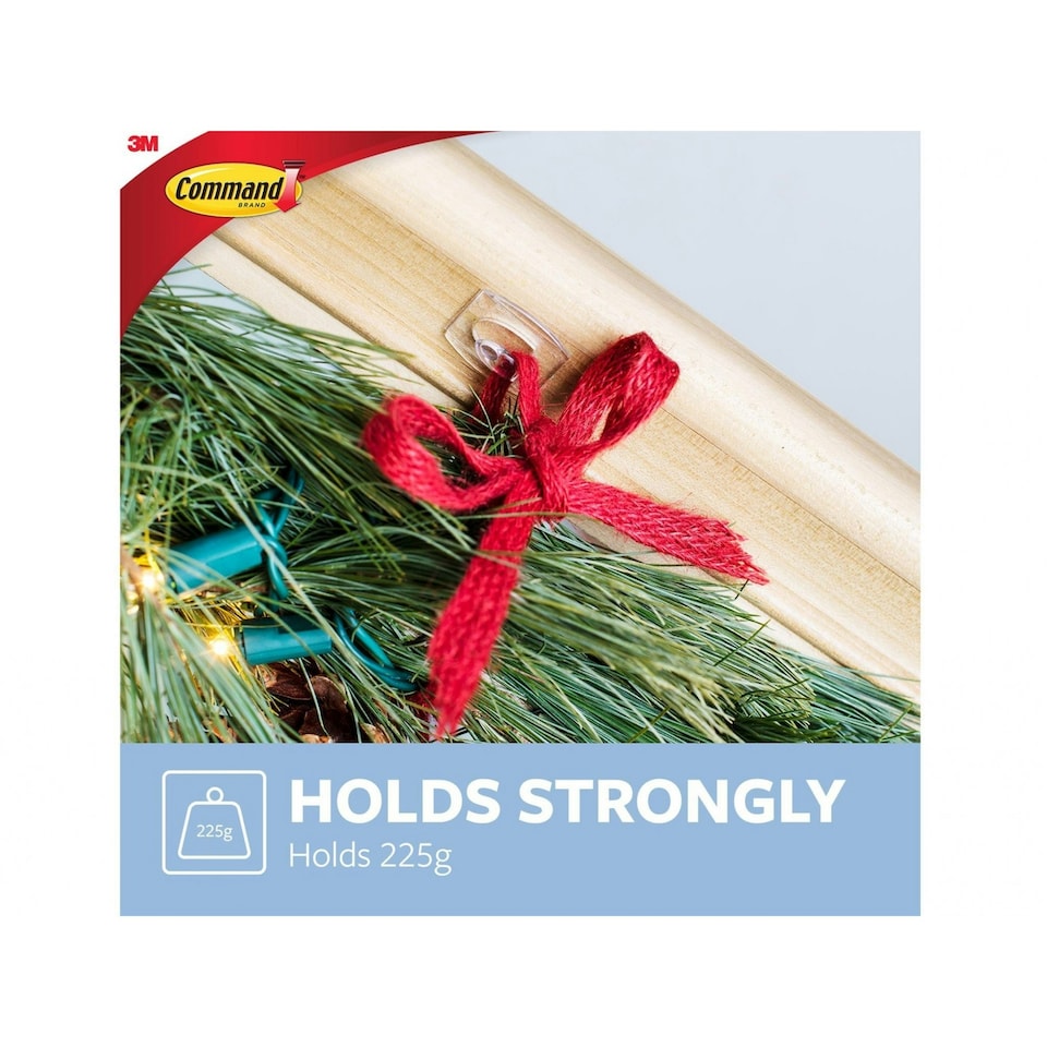 image 1 of Command Clear Mini Hooks - Multi Colour - 6 Hooks + 8 Strips