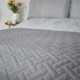 image 3 of OHS Geo Pinsonic Blanket Quilted Bedspread, 200x240cm - Charcoal