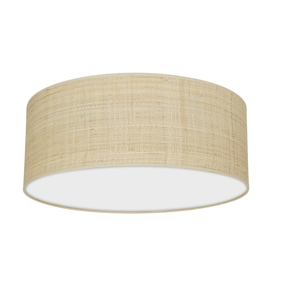 image 1 of Milagro Ceiling Lamp Marshall White / Rattan 2XE27 40cm