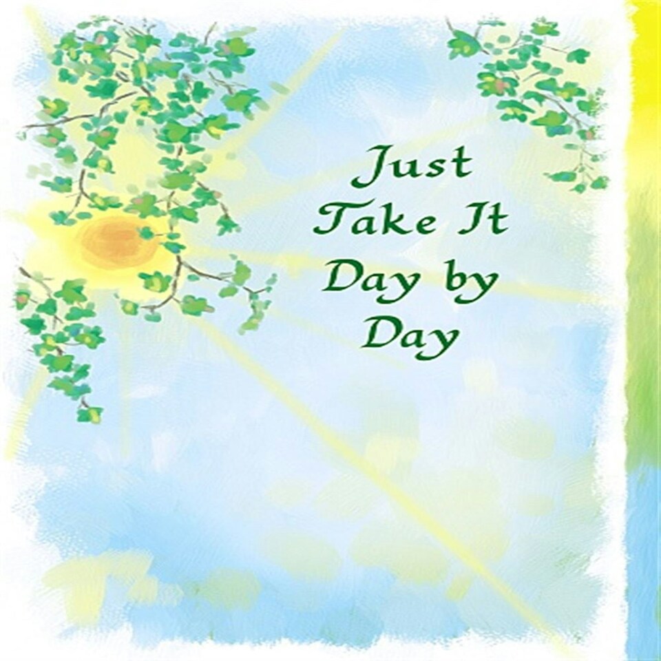 image 1 of Just Take It Day by Day Lovely Verse Greeting Card
