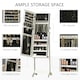 image 3 of HOMCOM Mirrored Jewellery Cabinet Lockable Jewellery Organiser for Bedroom White