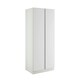 image 1 of J-Pull Handleless White Double Wardrobe with Single Rail & Internal Drawers White