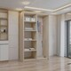 image 3 of Sliding wardrobes 4U Modern Full Mirror Sliding Door Wardrobe Multi Size & Color Options - 100cm Brown | 100cm(Oak)
