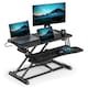 image 1 of VonHaus Height Adjustable Electric Standing Desk Converter, 80cm Length, Black