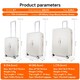image 5 of 4 Piece Suitcase Set: Vanity, Carry-On, Medium & Large with Cupholder | White | Off White