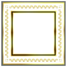 Ancient egyptian gold border (Picture Frame) Grey | L