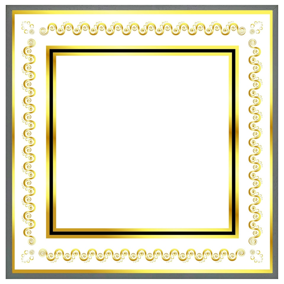 image 1 of Ancient egyptian gold border (Picture Frame) Grey | L