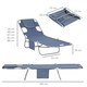image 7 of Outsunny Chaise Lounge Portable Adjustable Backrest with Face Cavity Grey