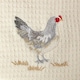 image 2 of Homescapes Rooster Waffle Cotton Tea Towels - Set of 2 | Cream | One size | 2
