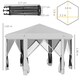 image 7 of Outsunny 3.2m Pop Up Gazebo Hexagonal Canopy Shelter Outdoor with Sidewalls