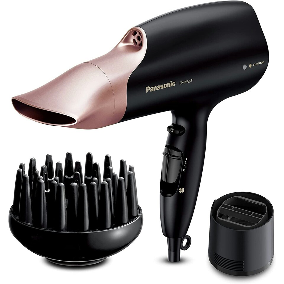 image 1 of Panasonic EH-NA67, EH-HS99 Black nanoe Hair Dryer & Nanoe Ceramic Hair Straightener Bundle