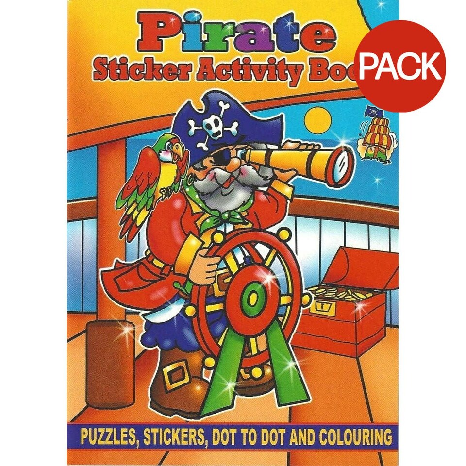 WF Graham Pirate Activity Book (Pack of 12) - Multicoloured - One Size