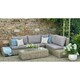 image 1 of Amalfi Collection Outdoor Large Corner Set - Glass - L80 x W212 x H80 cm - Beige