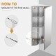image 6 of HOMCOM Bathroom Corner Wall Mirror Storage Cabinet Cupboard Stainless Steel