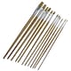 image 1 of 12pc Jumbo Flat Artist Brushes Wooden Handles Paint Brush Model Crafts