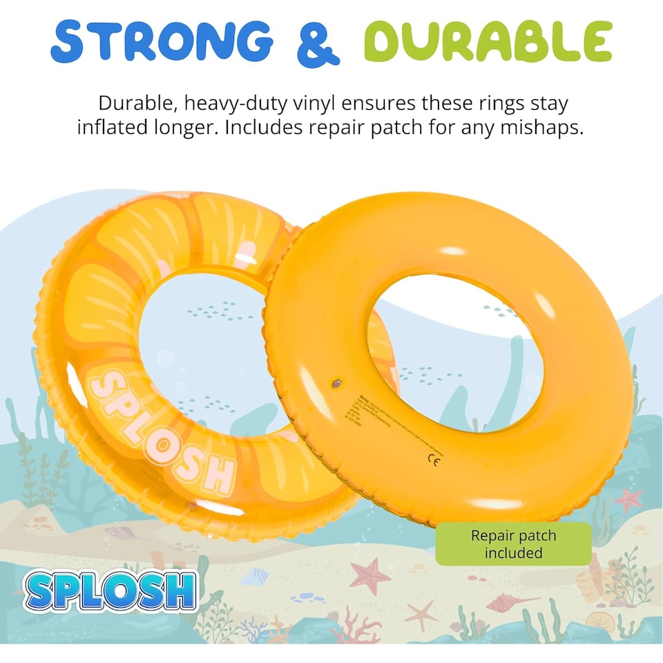 image 1 of Splosh Fruit Swim Rings - Set of 3