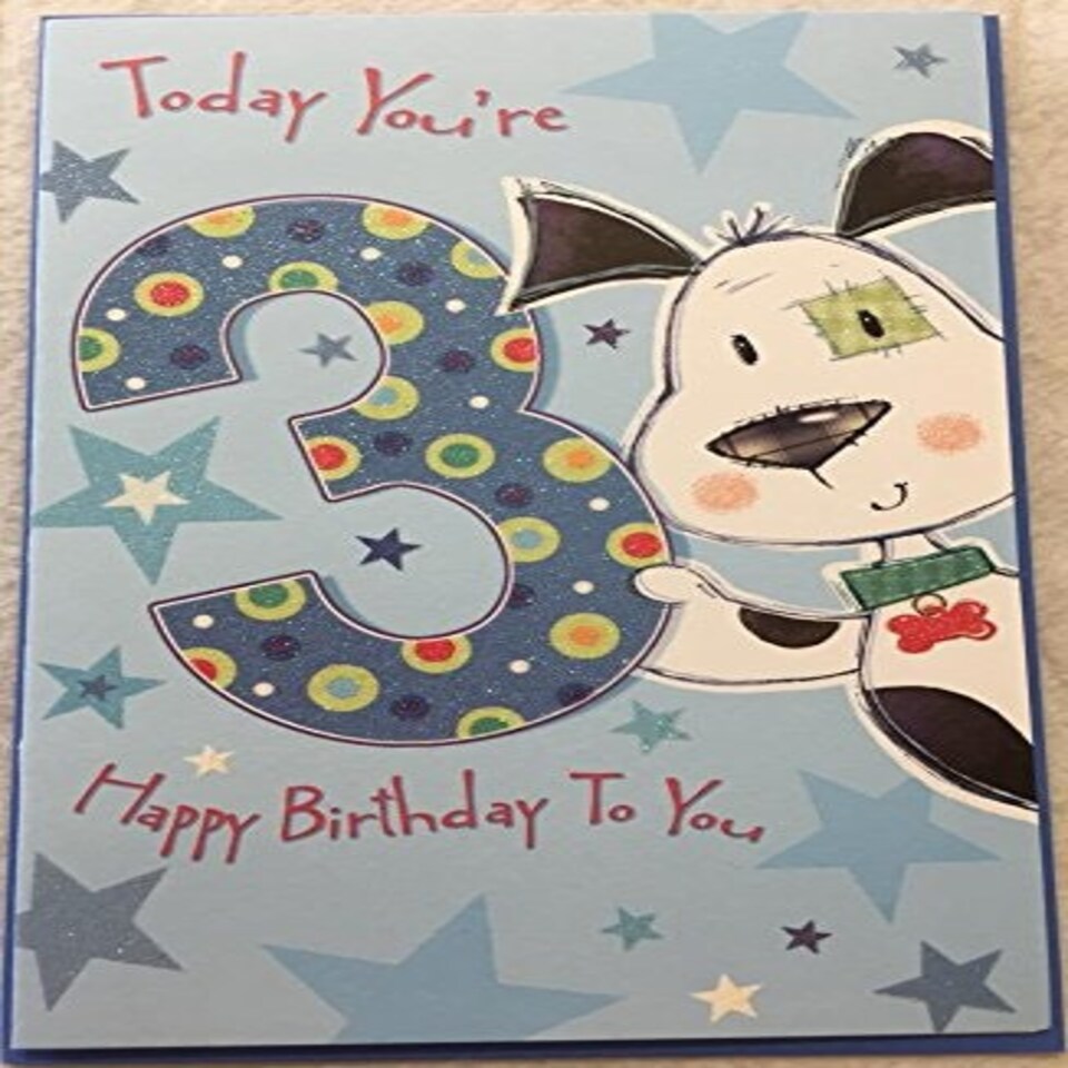 image 1 of Today you`re 3 Happy Birthday Card