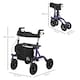 image 7 of HOMCOM Rollator Walker with Seat, Backrest, Bag, All-terrain Wheels