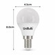 image 3 of UniBulb LED Golf Ball E14 Small Edison Screw (SES) 470lm 4.2W (Replaces 40W) 3000K (Warm White) Light Bulb - Pack of 1 | White | Warm White | 1
