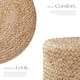 image 3 of Footstool Banno - oval shape, boho style, natural jute fibres