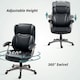 image 6 of HOMCOM Tilting Executive Office Chair, PU Leather Desk Chair, Black 