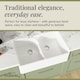 image 6 of Fireclay Kitchen Bundle - Double Bowl Stepped Weir Butler Sink, Wastes & Bridge Lever Tap, 795mm - Chrome - Balterley