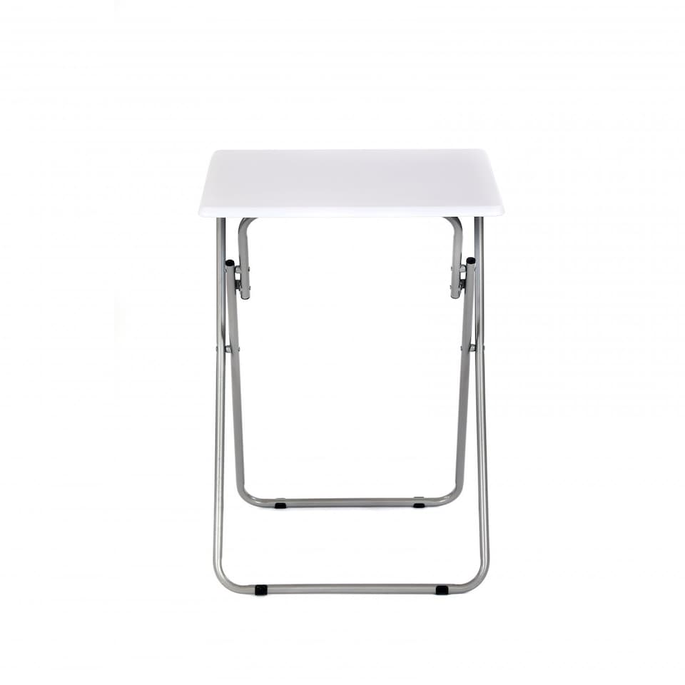 image 1 of Lightweight Portable Folding Snack Laptop TV Tray Table Desk | White