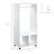 image 7 of HOMCOM Open Wardrobe Clothes Rail Bedroom Clothes Storage Rod Shelves White