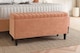 image 1 of 120cm Lined Upholstered Ottoman Storage box - Mink Plush Velvet Blanket Storage Box with Wooden Legs