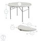 image 3 of Harbour Housewares Round Folding Trestle Table - 120cm - White | White | White