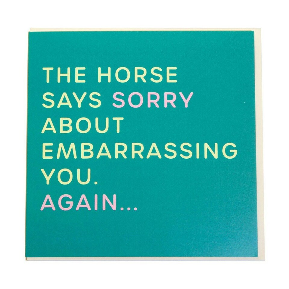 Gubblecote Embarrassing You Greetings Card - Sea Green - One Size