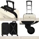 image 2 of Flight Knight 29" Extra Large Suitcase – 20kg Capacity Hard Shell Check-In Luggage with 4 Wheels  100+ Airlines Approved: Ryanair, EasyJet, Jet2, Wizz Air, BA Cream | Cream/Black | Large