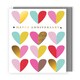 image 2 of Colourful Hearts Design Blank Anniversary Card