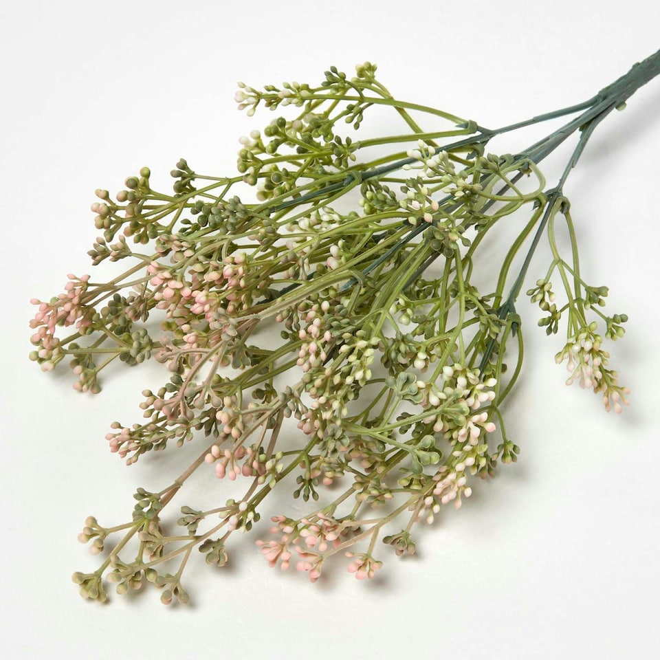 image 1 of Homescapes Artificial Branch of Pink Flowers, 58 cm