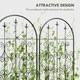 image 4 of Outsunny Set of 2 Metal Garden Trellis, Decorative Trellis Panels