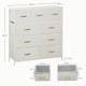 image 7 of HOMCOM Chest of Drawers with 9 Drawers, Boucle Storage Organiser, Cream 