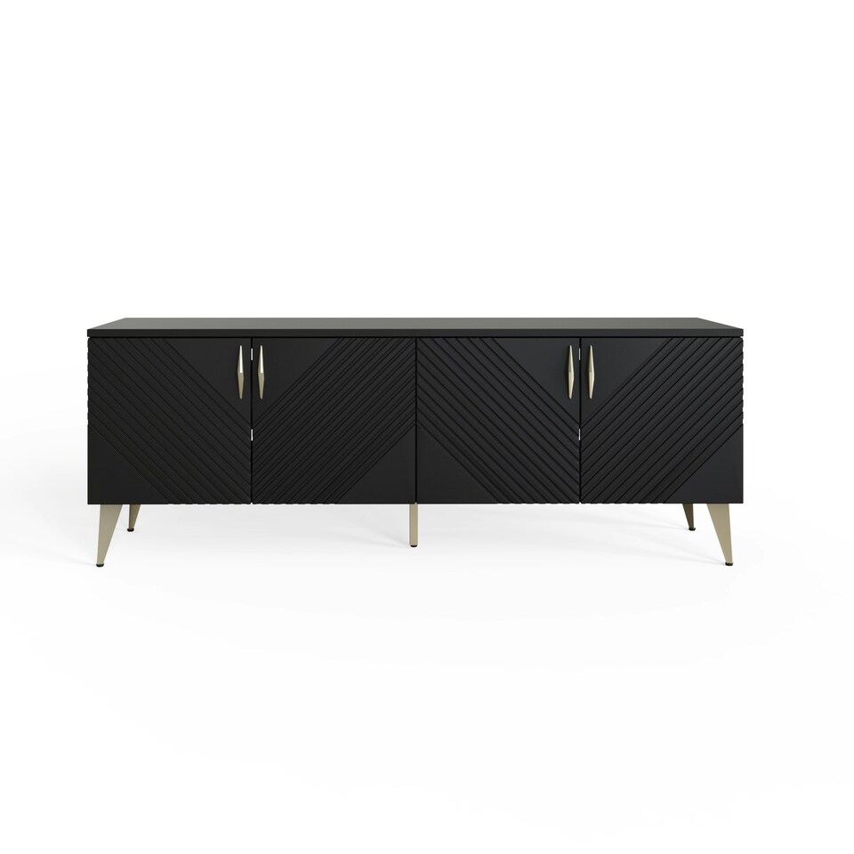 image 1 of Frank Olsen Ava 1500 Tv Cabinet Black | Black