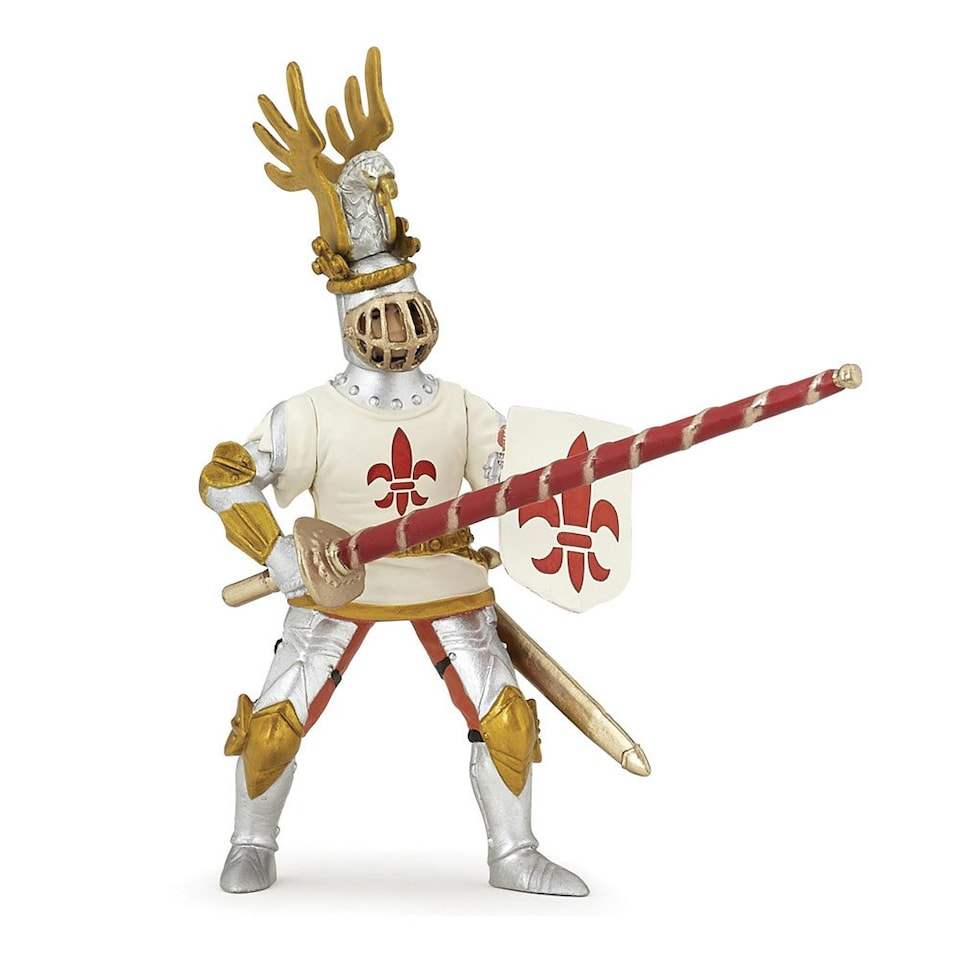 image 1 of PAPO Fantasy World White Knight Fleur De Lys Toy Figure