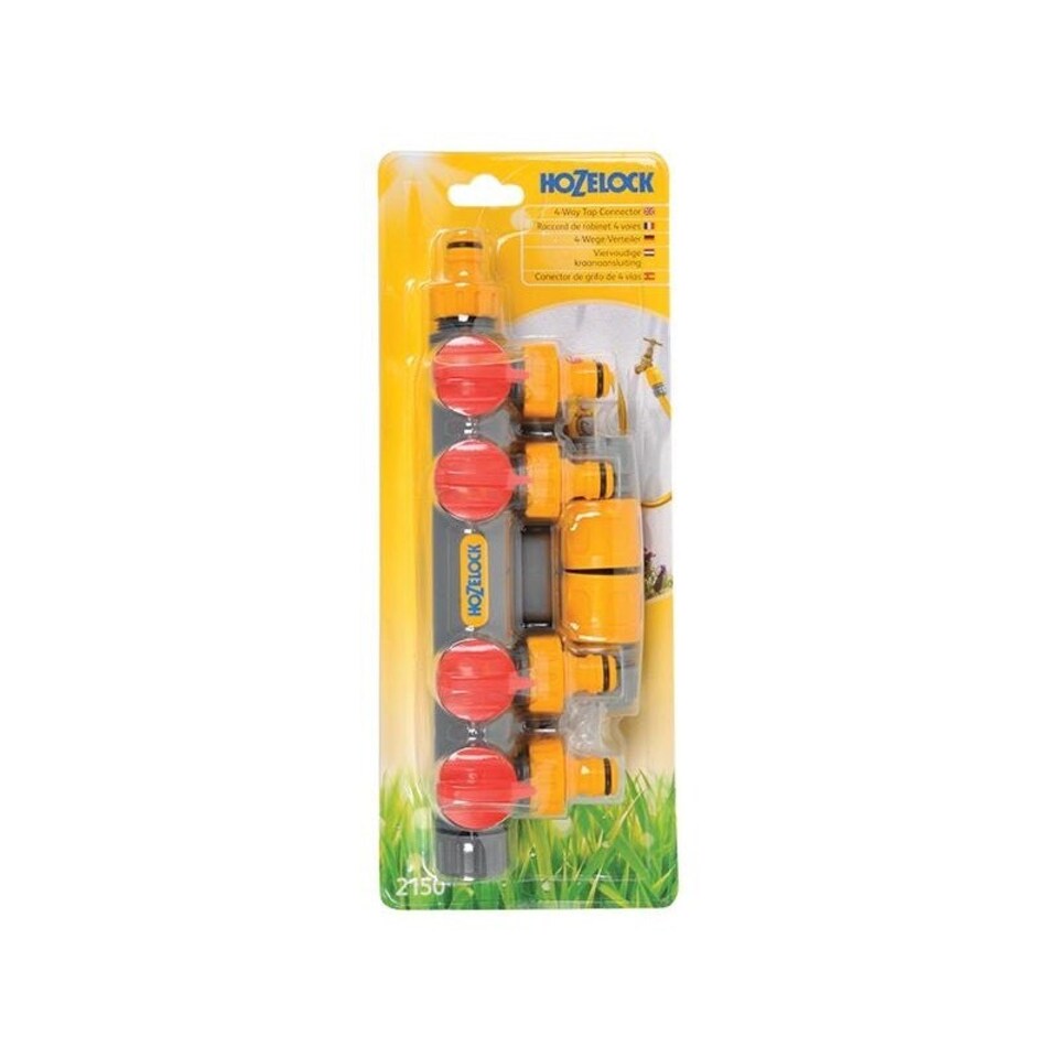 image 1 of Hozelock 2150 4-way Tap Connector - Multi Colour - One Size | Multi | One Size
