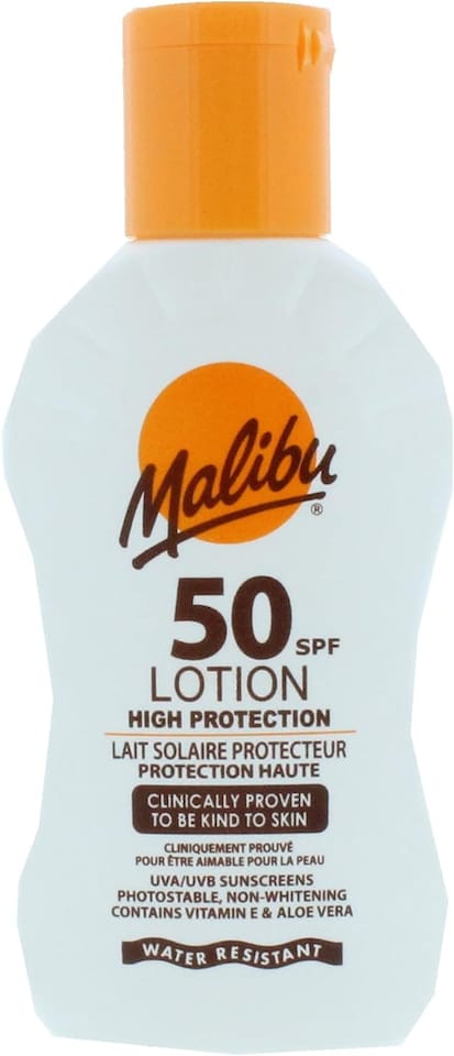 image 1 of Malibu Sun Lotion SPF50 200ml Pack of 2