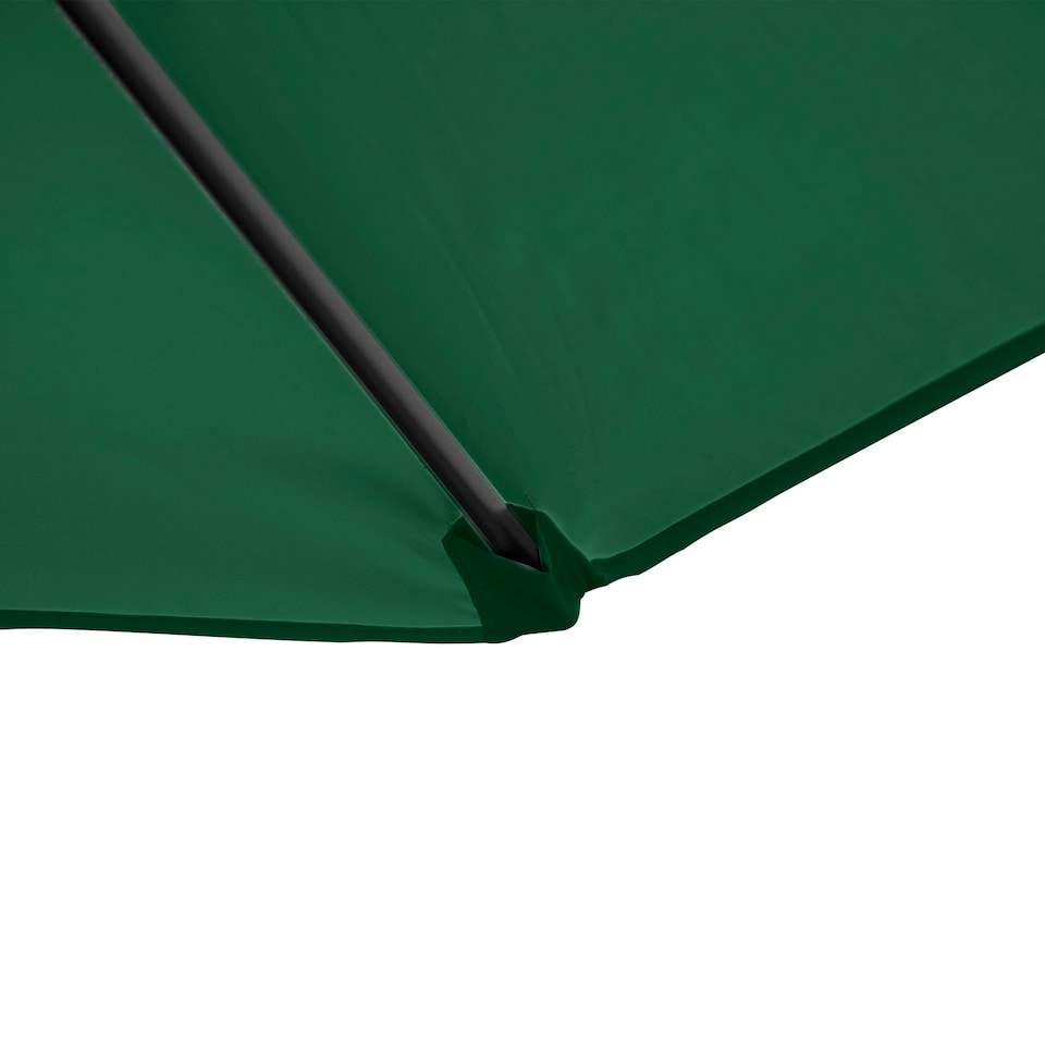 image 1 of Outsunny 2.5M Garden Cantilever Parasol, Offset Roma Patio Umbrella Hanging Sun Shade Canopy Shelter with 360 Rotation and Cross Base, Green