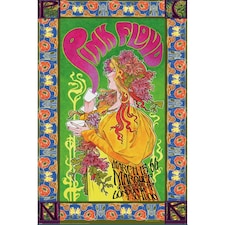 Pink Floyd Marquee Concert Poster - Green/Pink/Yellow - One Size