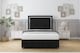 image 2 of Sloomy Sofia Chrome Black Plush Divan Bed Base 2 Drawers Right Side With 54 Inch Floor Standing Headboard & 12 Inch Matching Footboard | Black | Black | Super King | 1