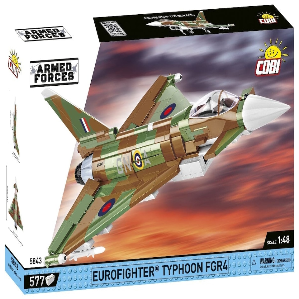 image 1 of RAF Typhoon FGR4 "Gina" brick plane model - COBI 5843 - 577 bricks