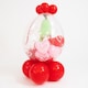 image 3 of Valentine's Day You're Pear-fect Hand Drawn Hearts Stuffed Balloon Display Keepsake Gift with Pear Plush Toy - Inflated Balloon In A Box Red